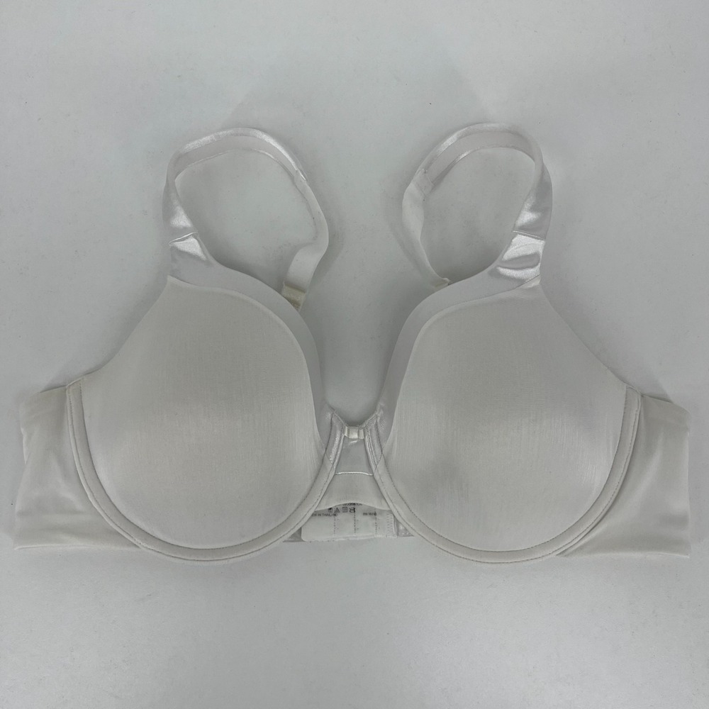Vanity Fair Beauty Back T-Shirt Bra White Underwired 40C Solid Straps
